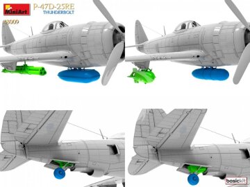  P-47-D25RE Thunderbolt Basic Kit MiniArt 48009 skala 1/48