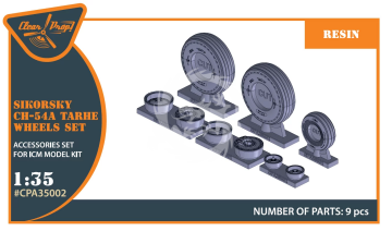 CH-54A Tarhe wheels set for ICM kit Clear Prop CPA35002 skala 1/35