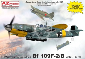 Messerschmitt Bf 109F-2/B with ETC 50 AZmodel  AZ 7879 skala 1/72