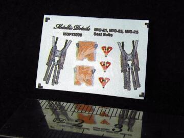 NA ZAMÓWIENIE - MiG-21, MiG-23, MiG-25 seat belts - Metallic Details MDP72008 skala 1/72