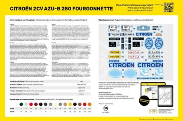STARTER KIT Citroen 2CV AZU-B 250 Fourgonnette - Heller 58701 skala 1/24