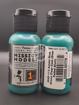 Aotaki Blue Green Clear Coat (Over Faded Alum) - Mission Models MMP-113 