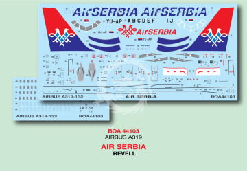 Airbus A319 - Air Serbia YU-APA  - decal BOA44103