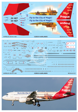 Airbus A319-100 - Czech Airlines OK-NEP - decal BOA44121