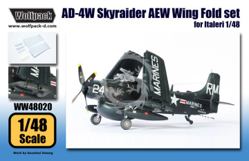 Zestaw dodatków AD-4W Skyraider AEW Wing Fold set (for Italeri 1/48), Wolfpack WW48020 skala 1/48