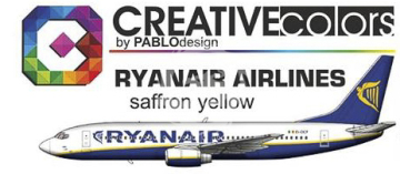 Farba Ryanair Airlines Saffron Yellow  - Creativ colors CC-PA029 poj. 30ml