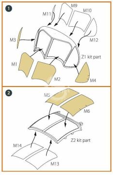 Zestaw dodatków OV-1A/JOV-1A Mohawk Painting Mask for Clear Prop kits Clear Prop! Clear Prop! CPA72044 skala 1/72