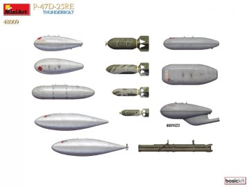  P-47-D25RE Thunderbolt Basic Kit MiniArt 48009 skala 1/48