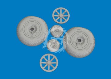 - P-40E wheels cross tread  Eduard Accessories EDUARD 6481058 skala 1/48