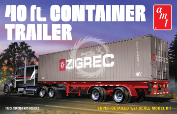 40 ft. Container Trailer -  AMT 1196 skala 1/24