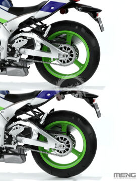 Kawasaki Ninja ZX-10R Pre-Coloured Edition - Meng Model  MT-007s skala 1/9