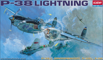 P-38 P-38J, Droopsnoot, P-38L, F-5E - Academy 12282 skala 1/48