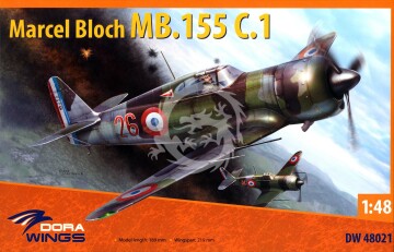 Marcel Bloch MB.155C.1, Dora Wings DW48021 skala 1/48