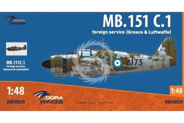 Model plastikowy Marcel-Bloch MB.151 Hellenic AF/Luftwaffe Dora Wings 48039 skala 1/48