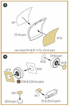 Zestaw dodatków OV-1A/JOV-1A Mohawk Painting Mask for Clear Prop kits Clear Prop! Clear Prop! CPA72044 skala 1/72