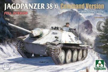 PREORDER - Jagdpanzer 38(t) Command Version w/ Winterketten Full Interior Takom TAK2181 skala 1/35