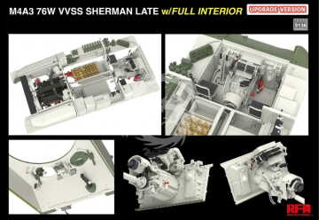 M4A3 76W VVSS Sherman late UPGRADE full interior - RYE FIELD MODEL  RFM5136 skala 1/35