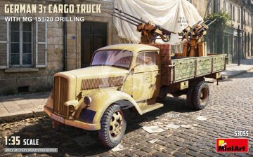 PRZEDSPRZEDAZ -  German 3t Cargo Truck with MG 151/20 Drilling - MiniArt 53055 skala 1/35 