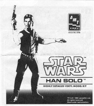 Han Solo AMT/ERTL  8785 skala 1/6 Star Wars 