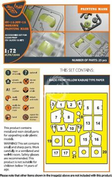 Zestaw dodatków OV-1A/JOV-1A Mohawk Painting Mask for Clear Prop kits Clear Prop! Clear Prop! CPA72044 skala 1/72