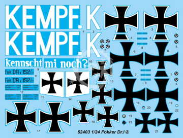 Fokker Dr.I I Love Kit 62403 skala 1/24