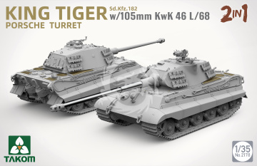 PREORDER - Sd.Kfz.182 King Tiger Porsche turret w/105m KwK 46 L/68 2 in 1 Takom 2178 skala 1/35