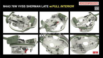 M4A3 76W VVSS Sherman late UPGRADE full interior - RYE FIELD MODEL  RFM5136 skala 1/35