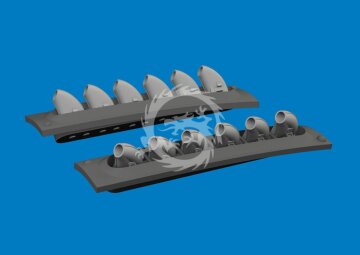 P-40 exhaust stacks rounded PRINT Eduard Accessories - EDUARD 6481060 skala 1/48