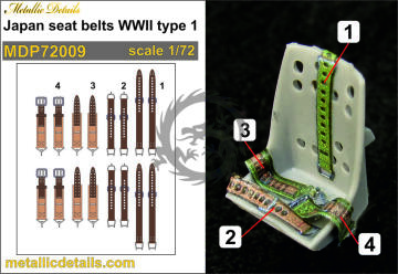 Japan seat belts WWII type 1 - Metallic Details MDP72009 skala 1/72