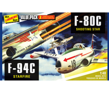 Zestaw 2 Samolotów US Korean War Fighters - F-80c Shooting Star & F-94c Starfire - Lindberg 509 skala 1/48