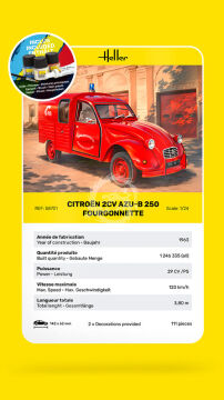 STARTER KIT Citroen 2CV AZU-B 250 Fourgonnette - Heller 58701 skala 1/24