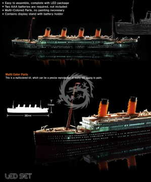Titanic z oświetleniem LED Academy 14220 skala 1/700