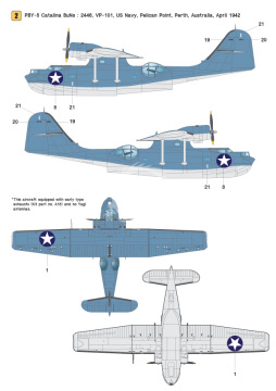 Zestaw kalkomanii PBY Catalina Part.1 (PBY-5/5A), Wolfpack WD72003 skala 1/72