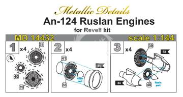 MD14432 An-124 Ruslan. Engines Revell 1/144