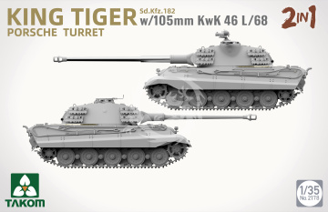 PREORDER - Sd.Kfz.182 King Tiger Porsche turret w/105m KwK 46 L/68 2 in 1 Takom 2178 skala 1/35
