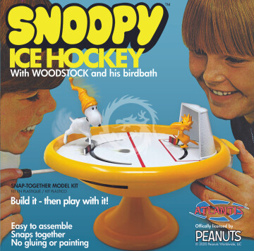 Figurka Snoopy and Woodstock Ice Hockey Game Build and Play -Atlantis 5696