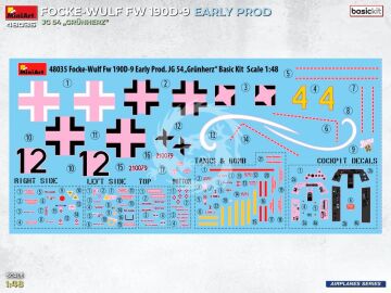  Focke-Wulf Fw 190D-9 Early Prod. JG 54 Grünherz Basic Kit. - MiniArt 48035 skala 1/48
