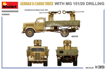 German 3t Cargo Truck with MG 151/20 Drilling - MiniArt 53055 skala 1/35 