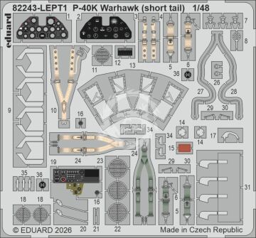 P-40K short tail - Eduard 82243 skala 1/48