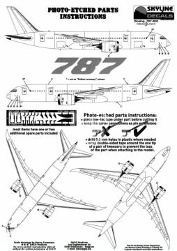 Kalkomania i blaszka do Boeing 787 Dreamliner, TUI group, Skyline SKY144-70 skala 1/144