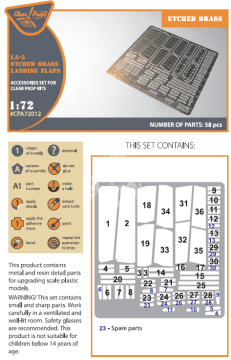 La-5 PE landing flaps Clear Prop! CPA72012 1:72