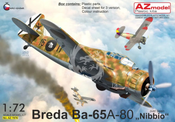Breda Ba-65A-80 'Nibbio' Over Spain AZmodel  AZ7876 skala 1/72