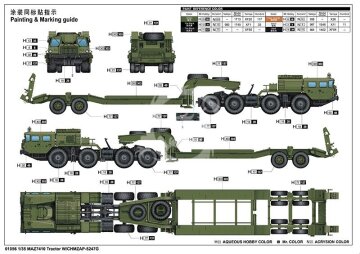 MAZ-7410 Tractor W/CHMZAP-5247G - Trumpeter 01056 skala 1/35