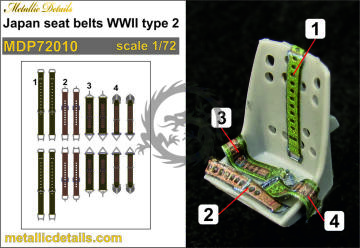 Japan seat belts WWII type 2 - Metallic Details MDP72010 skala 1/72