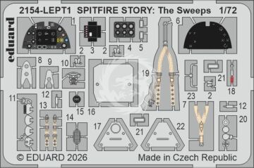 SPITFIRE STORY The Sweeps DUAL COMBO Eduard Plastic Kits 	2154 skala 1/72