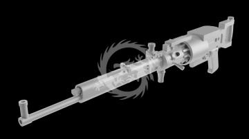 7.62 mm ShKAS Aircraft Machine Gun – 3D Printed - Metallic Details MDR3284 skala 1/32