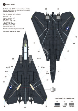 Zestaw kalkomanii F-14A Tomcat Part.1 VX-4 Evaluators - Vandy 1 (for Academy 1/72), Wolfpack WD72009 skala 1/72