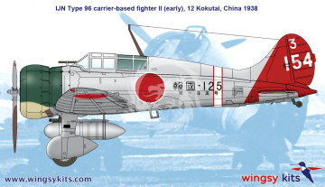 Model plastikowy IJN Type 96 carrier-based fighter II A5M2b “Claude”, WINGSY KITS D5-03, skala 1/48