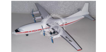 Аntonov An-12 Meridian Air new livery (UR-CAK) Aircraft model in scale 1/200