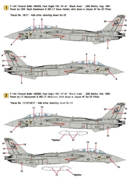 F-14A Tomcat Part.4 - VF-41 'Black Aces' - Sukhoi Killers for Academy - Wolfpack WD72013 skala 1/72